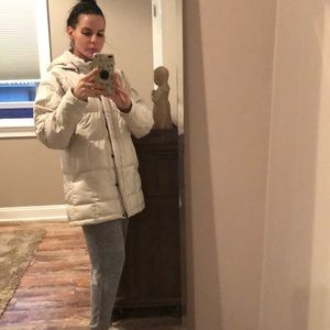 Ivory puffer jacket